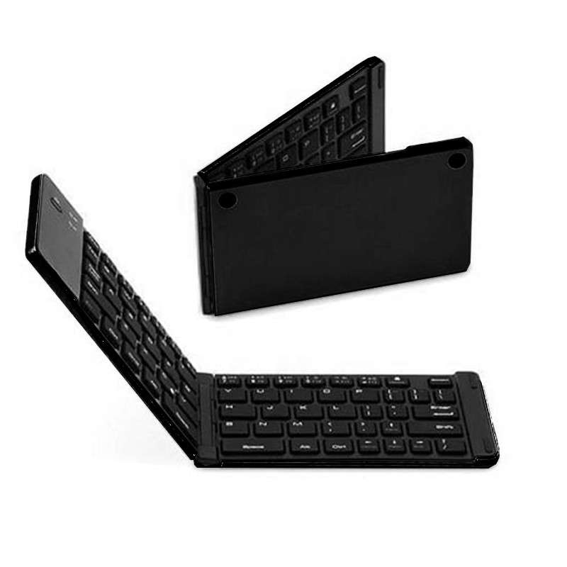 Wireless Bluetooth Foldable Keyboard Black