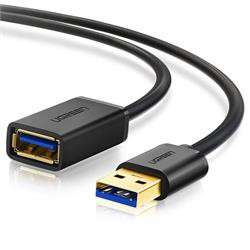 Ugreen 2m USB3.0 M to F Extension Cable - Black - UGREEN