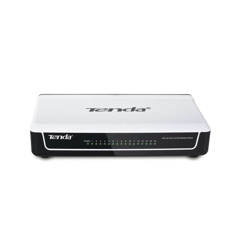 Tenda 16-Port Fast Ethernet Desktop Switch | S16 - Tenda