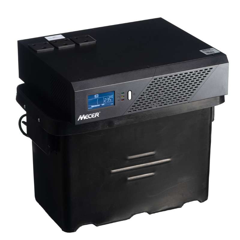 1200VA Mecer Inverter + 100AH Battery (4 HOUR BATTERY LIFE) KIT - 720W (150-200 cycles) - 12 Mont...