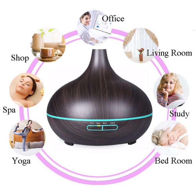 Aromatherapy Diffuser Electric Air Humidifier - 590g Ebony