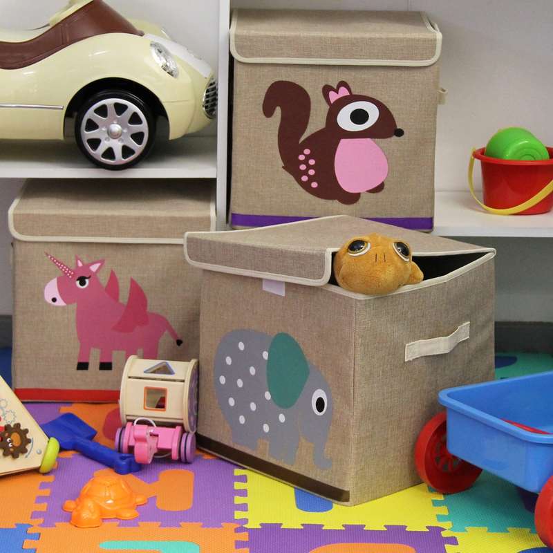 Storage box-Animal Canvas Tidies - Squirrel