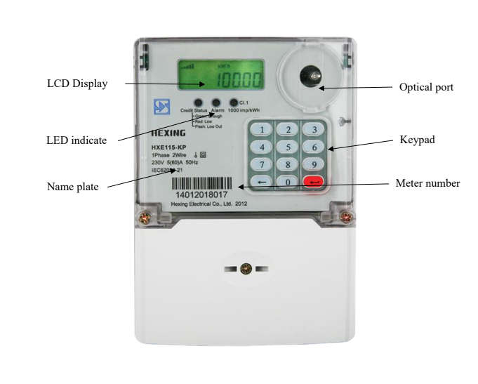 HEXING Single Phase Keypad Prepaid Electricity Meter (Ideal Prepaid)