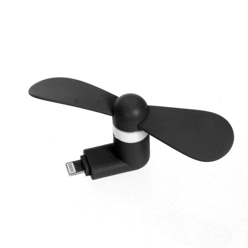 Portable Lighting USB Fan (Compatible with most iPhones) Black