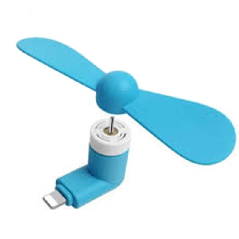 Portable Lighting USB Fan (Compatible with most iPhones) Blue