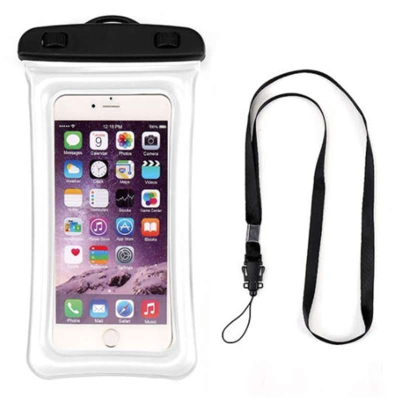 Waterproof Smartphone Case (Max Cellphone size 6.5) White