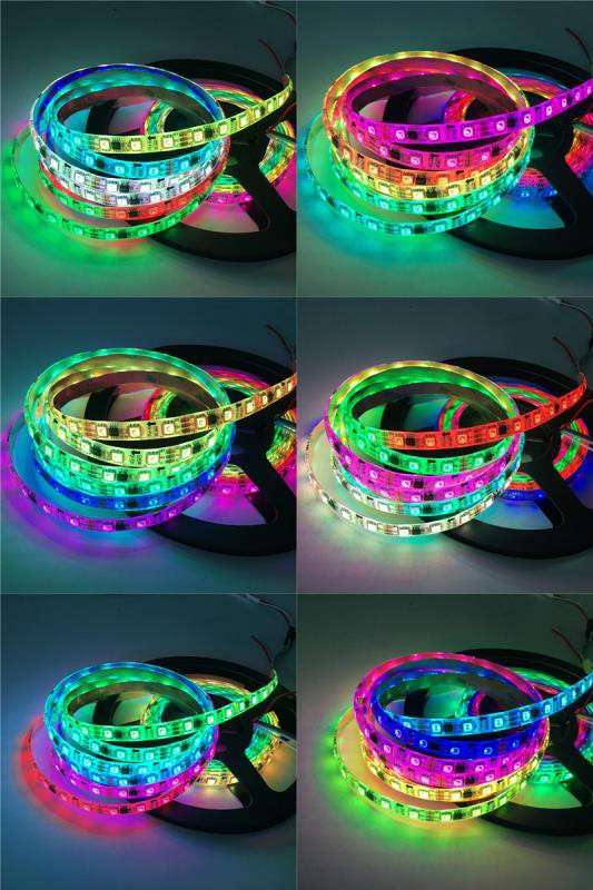 5m ADDRESSABLE RGB Wifi Smart LED Strip Light kit with DC12V Power Supply - alexa/google home