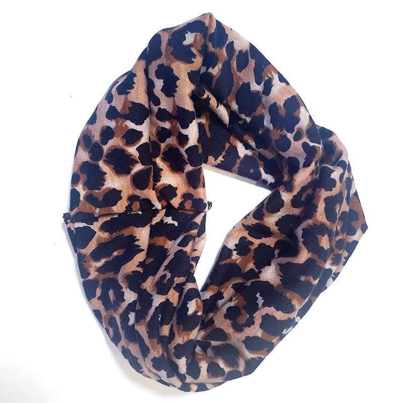 Ladies Headband Brown animal print