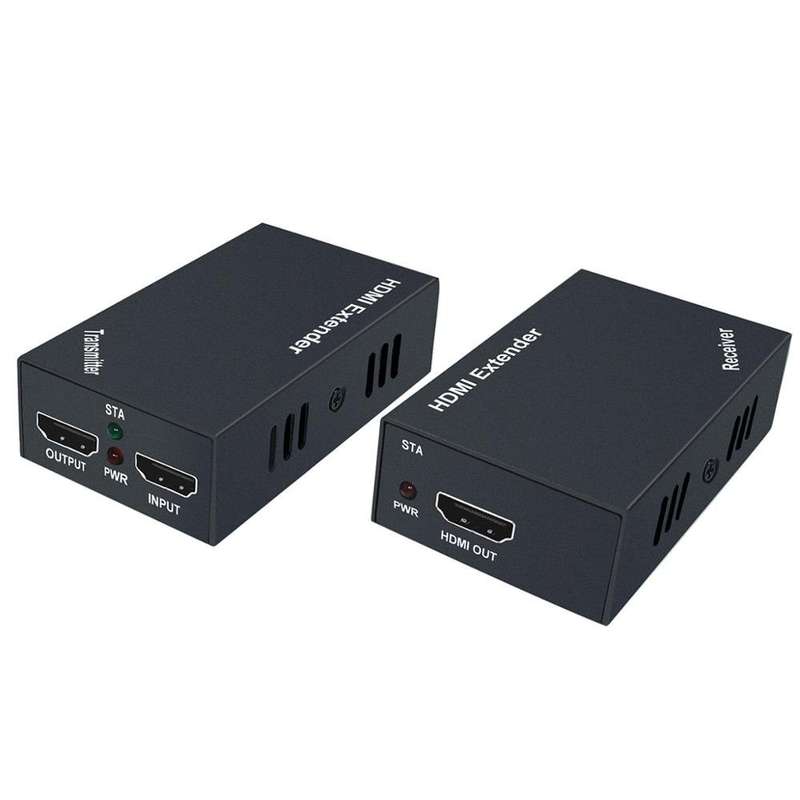 60M HDMI Extender 1080p 3D HDMI Transmitter Receiver over Cat5e/6/7 with IR Control Loop Out 3D E...