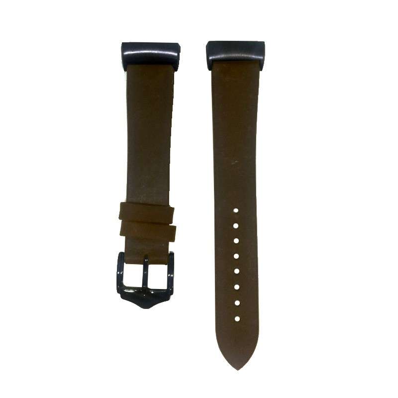 Fitbit Charge 3 Replacement Leather Strap Band - Dark Brown