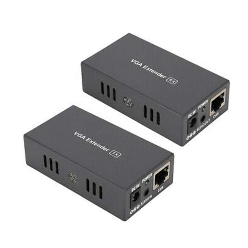 100m VGA Extender (over Cat-5e/6) with Audio Transmitter + Receiver Set