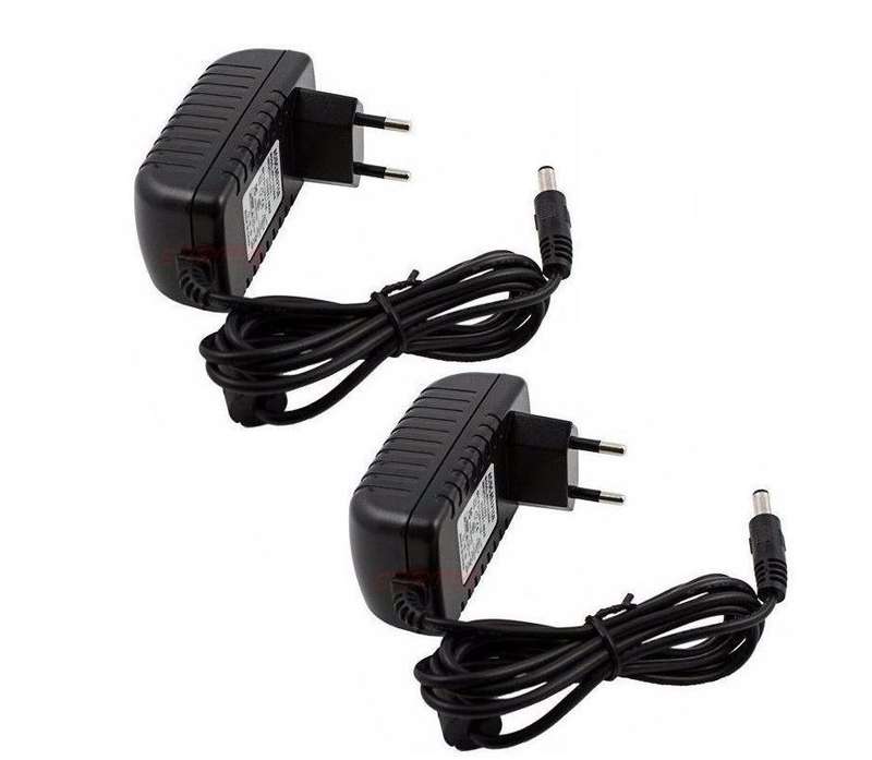 12V 2A 2 Amp 2 Pin DC CCTV Power Supply - 2 Pack- Open Box- Damaged Packaging