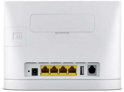Huawei B315 4G LTE WiFi 150Mbps Router, 4x 10/100, 2x RJ11, USB (B593 upgrade) - White - Huawei 614g