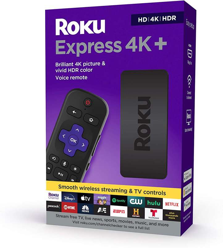 Roku Express 4K+ (2021) Streaming Media Player HD/4K/HDR