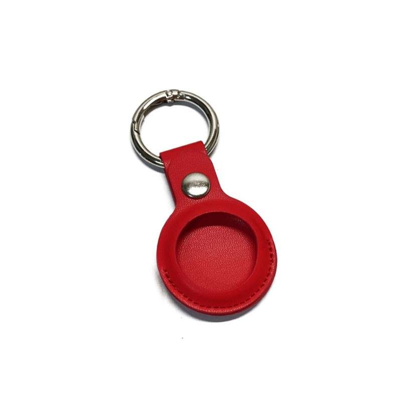 Leather Holder for Apple Airtag Ruby Red