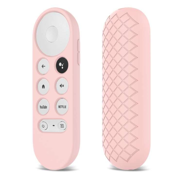 Silicon Remote Control Cover Case for Google Chromecast 2020 Light Pink