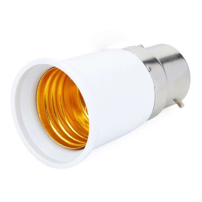 B22 Male to E27 Female Converter Adapter