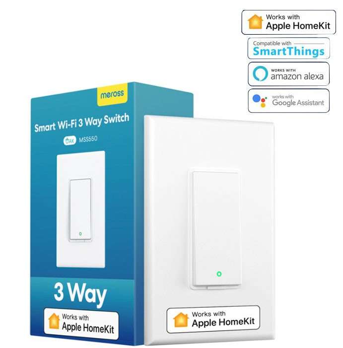 Meross Smart Wi-Fi 3 Way Light Switch - Alexa/Google/Apple HomeKit Compatible - (Requires Neutral...