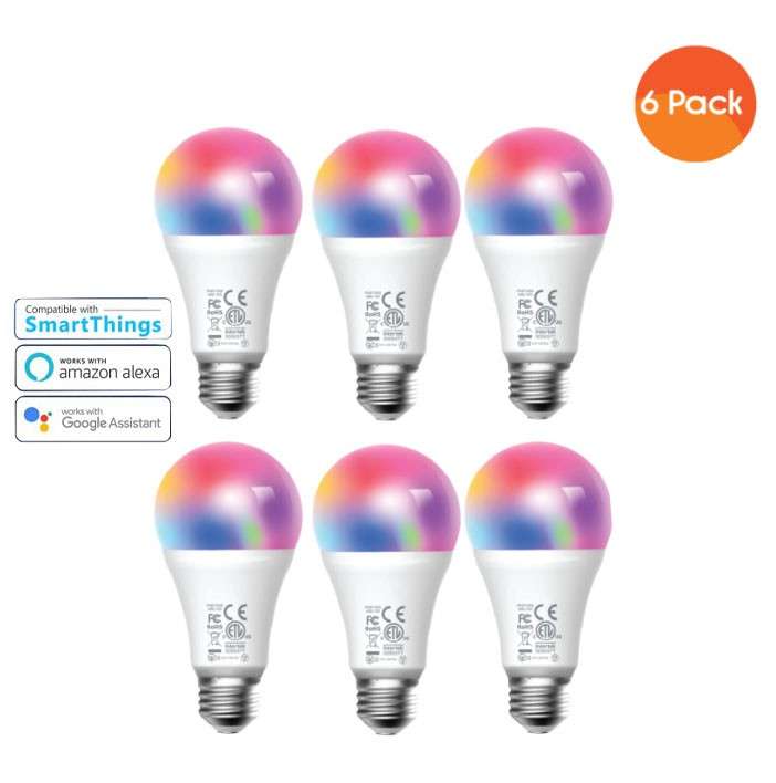 Meross Smart Wi-Fi LED 9W Bulb E27 (Screw in) - Alexa/Google compatible - 6 Pack