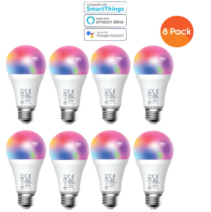 Meross Smart Wi-Fi LED 9W Bulb E27 (Screw in) - Alexa/Google compatible - 8 Pack