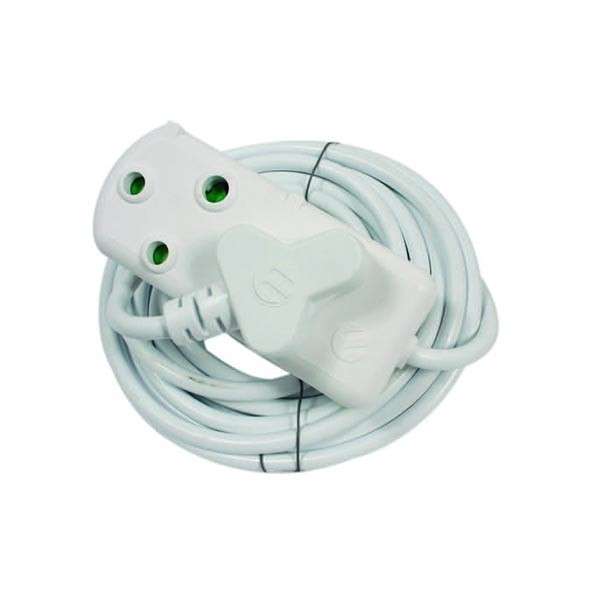 ELLIES 5m METER Extension Lead - Heavy Duty Side-by-Side (white)- 16A