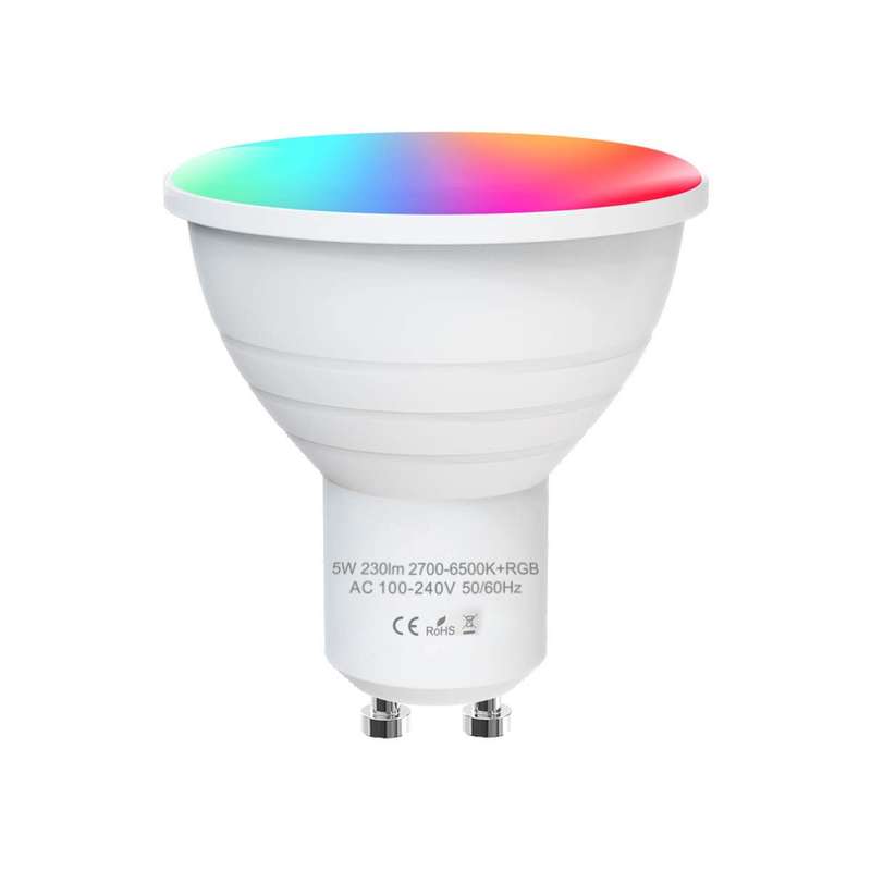 Smart WiFi LED GU10 RGBCW Light Bulb 5W work with Alexa / Google Home