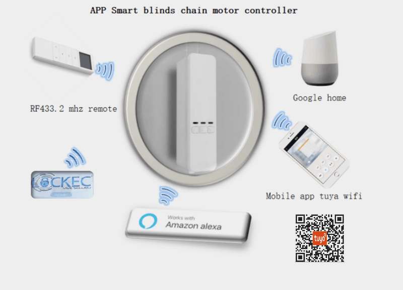 Smart Blinds Controller - works with Google Home/Alexa (Tuya)