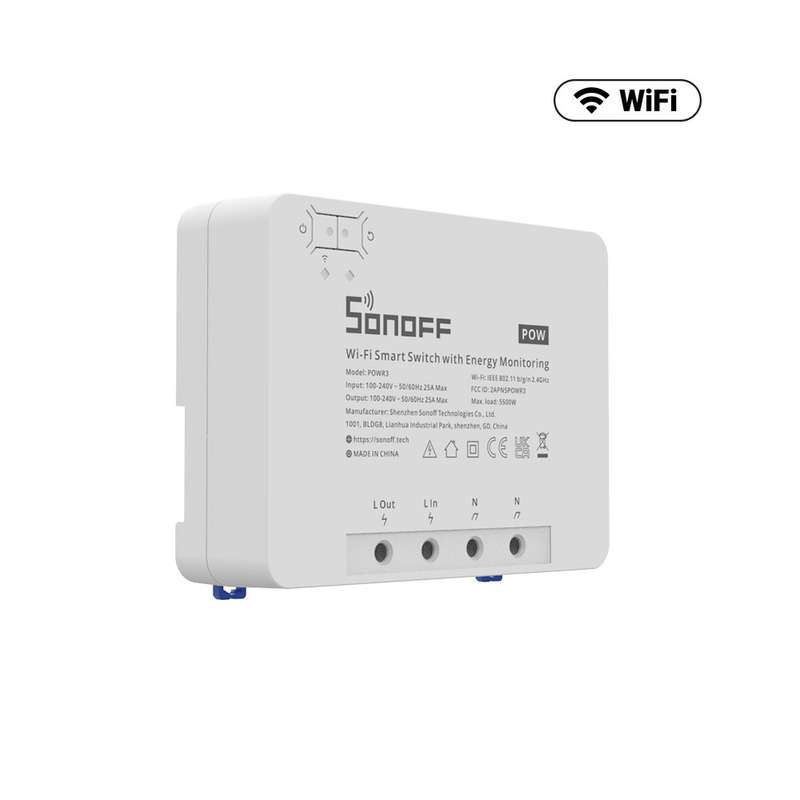 Sonoff POW R3 25A WiFi Geyser Smart Switch with Power Consumption Measurement (compatible with Go...