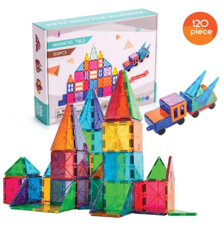 Kids Magnetic Tiles - 120pc