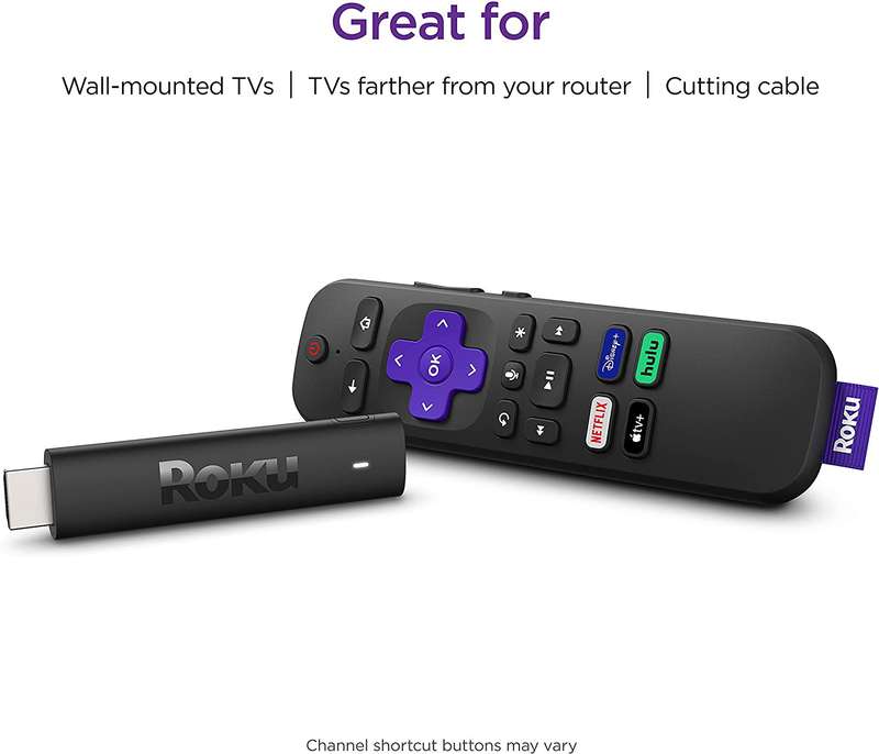 Roku Streaming Stick 4K+ 2021 Dolby Vision with Roku Voice Remote and TV Controls