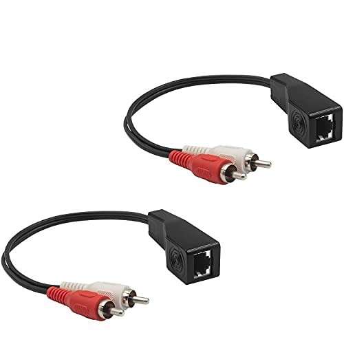 RCA over ethernet converter/extender - 305m CAT5e/CAT6 -RCA to RCA