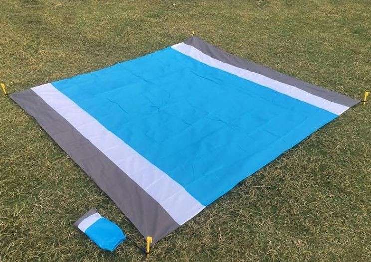 Foldable beach mat Light Blue-1