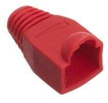 Network Rubber Boot RJ45 - red (100 pack)