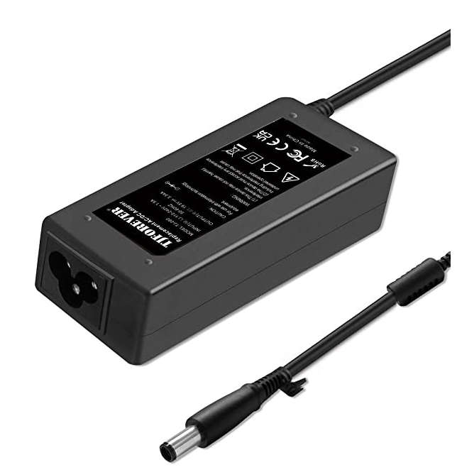 65W Laptop Charger  - compatible with Dell Inspiron - Latitude - and Vostro (7.4x5.0mm DC)