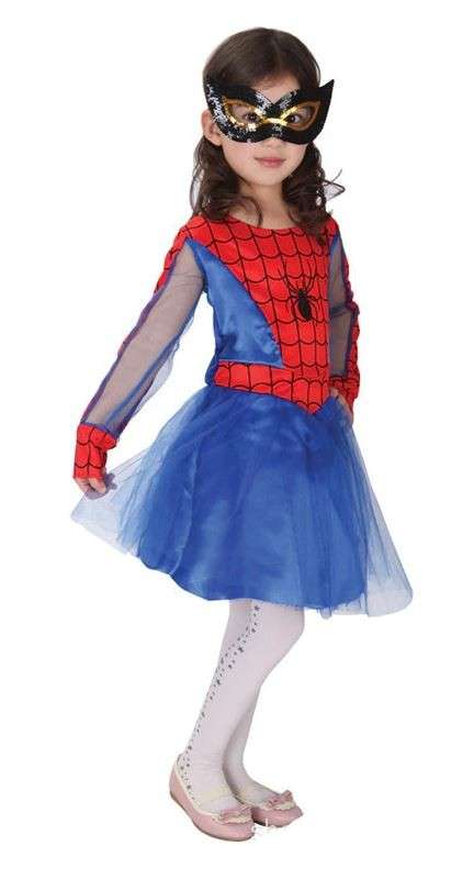 Spider girl dress up costume Small