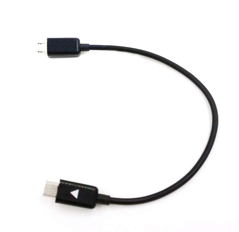 Mandyyan 8 inch Length Micro USB to Micro USB Emergency Mutual Charger Cable Black)