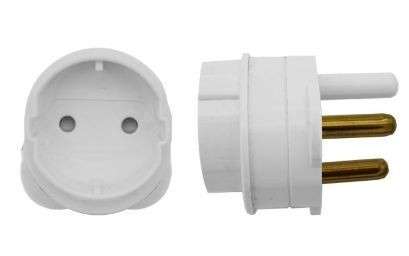 EUR-SCH 2-Pin Schuko to 16A 3-Pin Adaptor