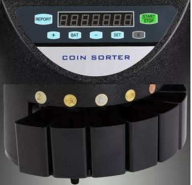 Coin Sorter and Counting Machine for Rands/ZAR - Black