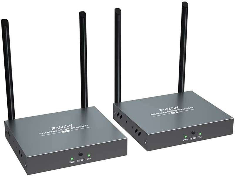 Wireless HDMI Extender Transmitter + Receiver Kit (Up to 150M) with IR Remote Control Function (5...