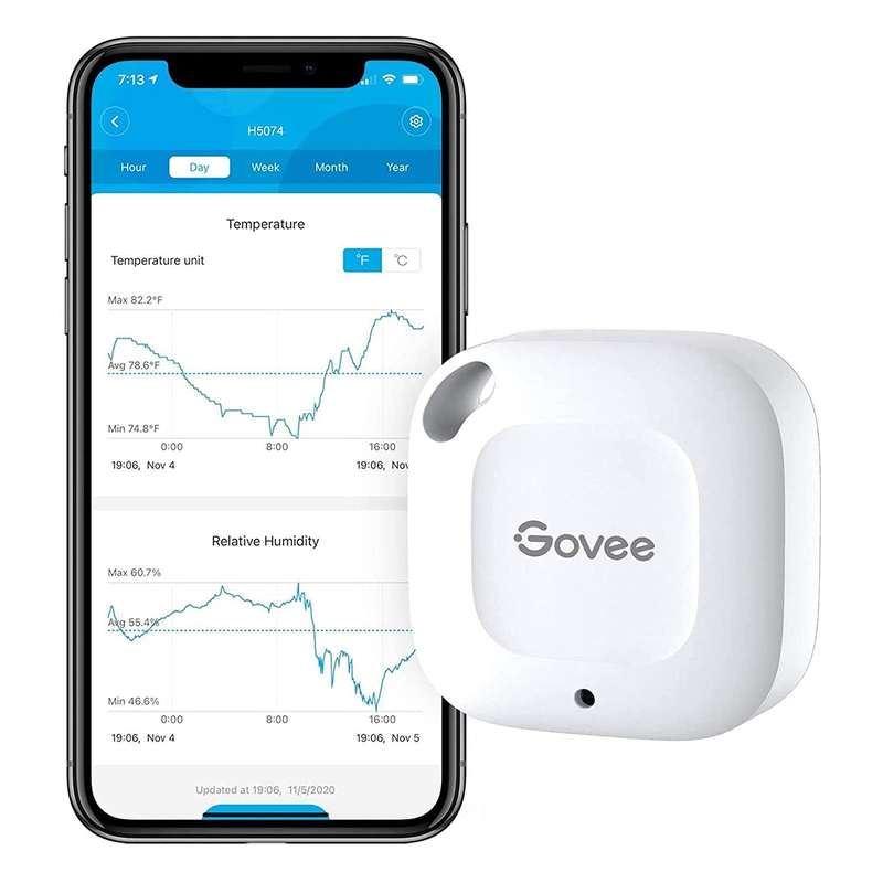 Govee Hygrometer Thermometer - (Wireless Thermometer- Mini Bluetooth Humidity Sensor with Notific...