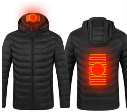 USB Heated Jacket - 2 Heating Areas Large