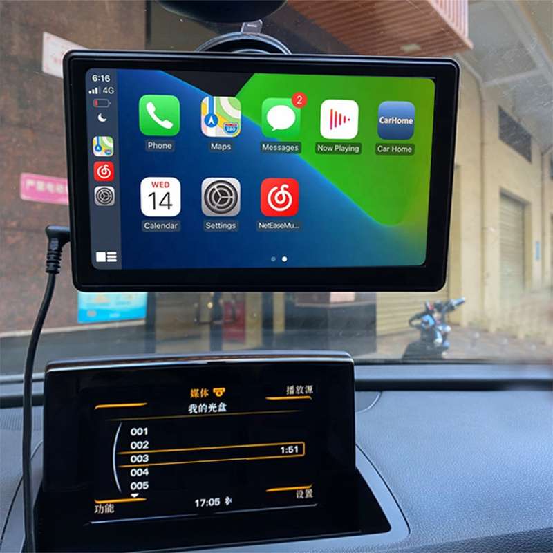 Wireless Apple CarPlay Android Auto Pad - supports iPhone and Android / Screen Mirror Reverse Camera