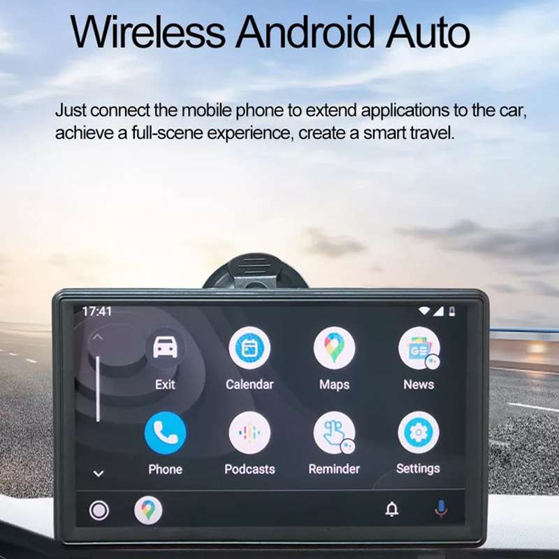Wireless Apple CarPlay Android Auto Pad - supports iPhone and Android / Screen Mirror Reverse Camera