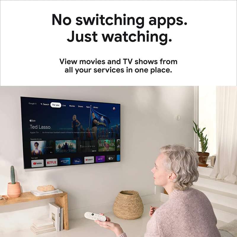 Chromecast with Google TV 1080p HDR - Snow