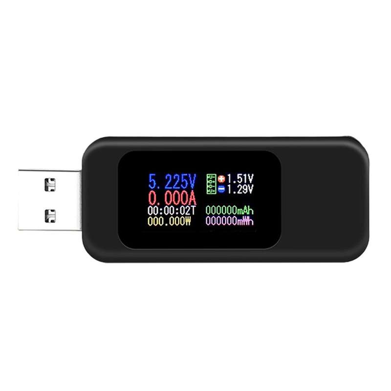 10 in 1 USB Multifunction Voltmeter Current Tester -  LCD Display /  4-30V / 0-5.1A