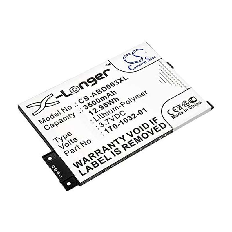 Replacement Battery for Amazon Kindle K3 - 3500mAH / 12.95Wh / 3.7VDC / Lithium-Polymer / 170-103...