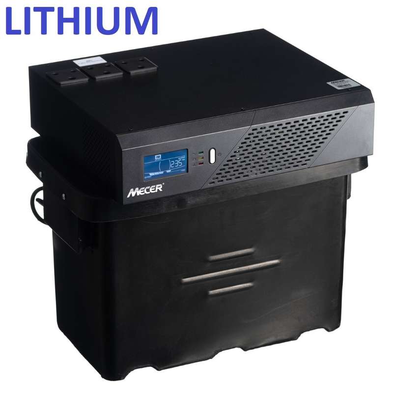 1200VA Mecer Inverter + 100AH LITHIUM Battery (6 HOUR BATTERY LIFE) KIT - 720W With LITHIUM Batte...