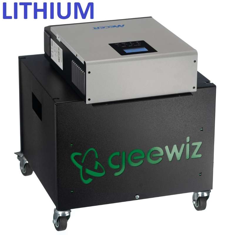 3000VA Mecer Axpert Pure Sine Inverter + 2x 100Ah LITHIUM Battery Trolley (12 HOUR BATTERY LIFE) ...