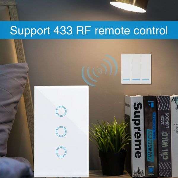 EACHEN Wifi Smart Light Switch (NO NEUTRAL REQUIRED) 2 Gang