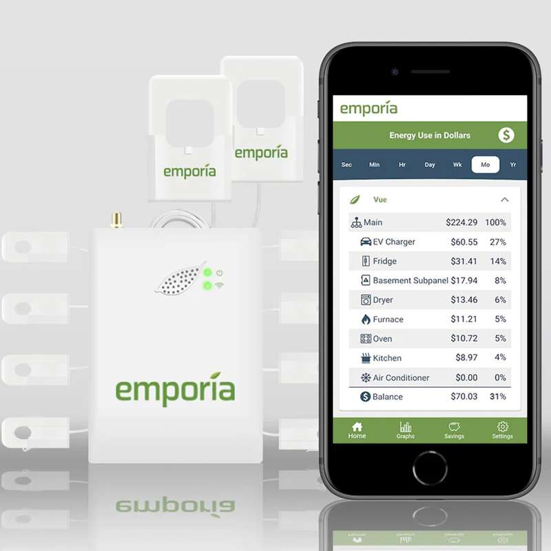 Emporia Vue Gen 2 Energy Monitor - with 2x 200A sensors